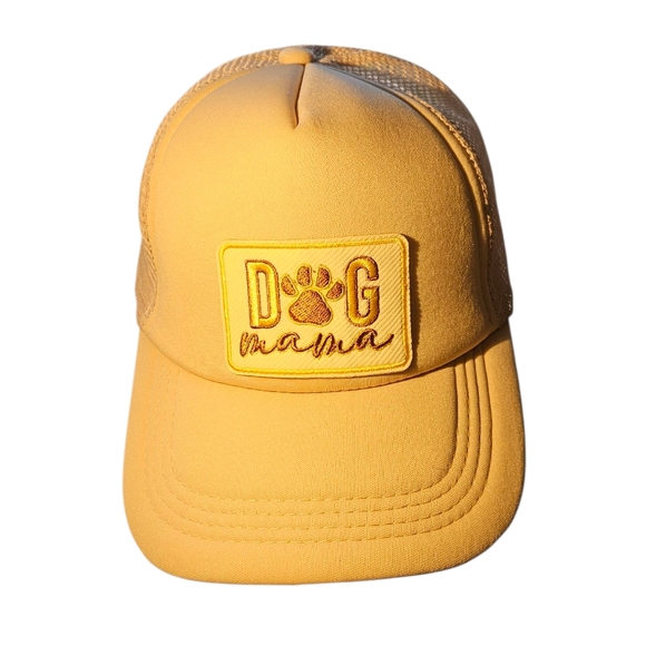 Dog Mama Biege Snap Back Trucker Style Cap. - Picture 1 of 7
